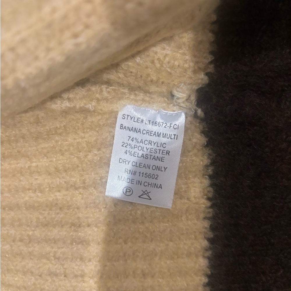 Lush Colorblock Open Front Cardigan - Picture 3 of 3